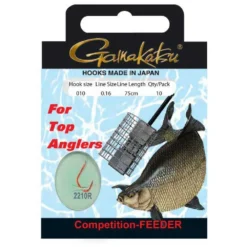 Gamakatsu Booklet Br.Feeder 2210R Tied Hook 0.140 Mm 75 Cm