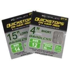 KORUM Barbless Tied Hook&Stoppers 38 Cm